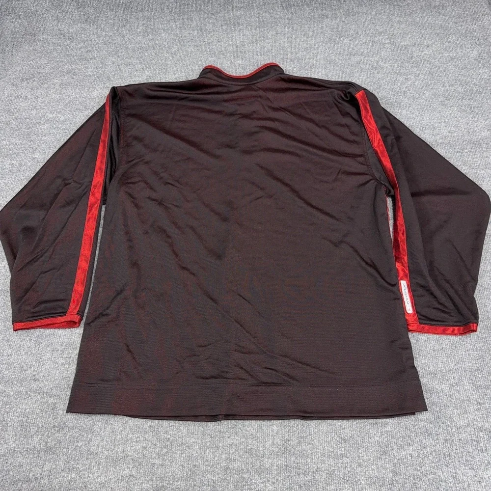Vintage Air Jordan Shirt Mens Large Black Red Logo Golf‎ Nylon Training 1/4 Zip